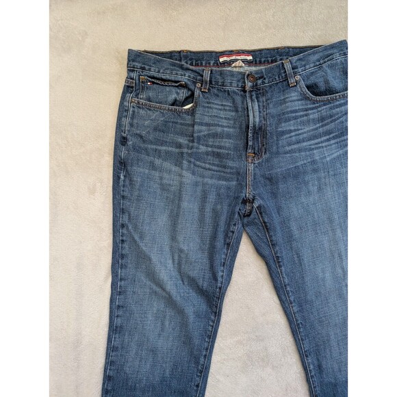 Tommy Hilfiger Mens Classic 38 x 30 Blue Jeans Straight Designer - Picture 7 of 13